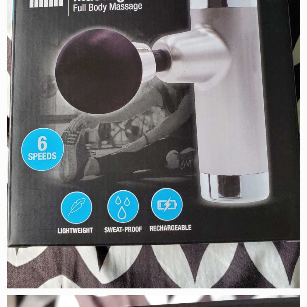 Silver and Black Massage Gun